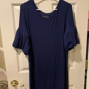 S EUC Cotton Shirt Dress with Puffy Sleeves